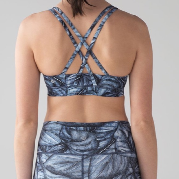 Lululemon Energy Bra (Nulux) Mini Concrete Jungle Alpine White Multi size 8 EUC. - Picture 5 of 15